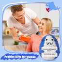 3 x ddLUCK Positive Gifts for Women Men, Birthday Graduation Teacher Appreciation Gifts for Girls Friends Teens Coworker, Emotional Inspirational Support Cheer Up Handmade Crochet Shark Office Desk Decor