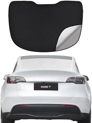 ZATOOTO Rear Windshield Sunshade for 2019-2024 Tesla Model Y Rear Windshield Sunshield Double Layer Design for Sunshade and Privacy Offer Great Visibility Sun Blocker Back Window Sun Shade for Model Y