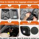 Wheels for Samsonite Softside Luggage, Replacement Kit for Suitcase (2 Pack)