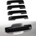 Exterior Door Handle Cover Compatible for Ford F150 2021 2022 2023 2024 Accessories Door Handle Protector Trim (with Key Hole, Glossy Black)