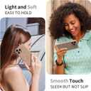 OAOA Magnetic Engraved Case Compatible with iPhone 15 Pro Case, Compatible with Magsafe, Camera All-Round Protection, Slim Liquid Silicone Phone Case for Women Girls, Light Brown Castle