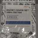 Bedduvit Boho King Duvet Cover Set - 100% Cotton Reversible Patterned Boho Duvet Cover King Size Soft Navy Summer King Comforter Cover with Zipper Closure & 8 Ties (104"x90", No Comforter)