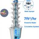 Hydroponics Growing System, 30 pods Hydroponics Tower Growing System Indoor Vertical Garden Planter Indoor Smart Garden Kit with Pump and Movable Water Tank Vegetable Plant Gift for Gardening Lover, 10 inches