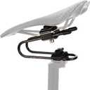 ZTZ Bicycle Seat Shock Absorber, 350LBS Capacity Alloy Spring Steel Shock Absorber for MTB Road Bike, Universal Bike Seat Suspension Post Damper (Black)