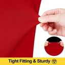 Smiry Spandex Tablecloth, Elastic Fitted Stretch Tablecloth for 6FT Rectangle Tables, Waterproof Washable Table Cover Skirt for Outdoor, Wedding, Banquet & Parties (Red, 72Lx30Wx30H Inch)