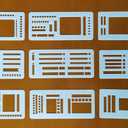 9 Pack Planner Stencils Templates - Calendar Journal Dot Grid Stencil for Planners - Handmade Flexible Record Template