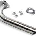 JY PERFORMANCE For Predator/DuroMax 196cc 212cc Engine Exhaust Pipe 10", GX160, GX200. For Coleman CT200U Go Kart & Mini Dirt Bikes - Chrome Coated, 12 Gauge
