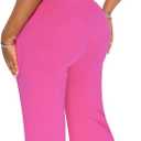 Women's Summer Formal Dressy Jumpsuits Elegant V Neck Sleeveless Party Rompers Stretchy Wrap Wide Leg Long Pants Clubwear (Pink, L)