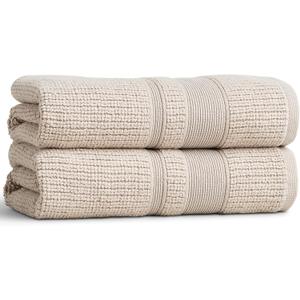 Preston Lane Douro Hand Towel Set 2 Pack Luxury Cotton Towels, Ultra Soft & Absorbent, Quick-Dry Spa-Quality Bathroom Towels, Made in Portugal, Clay 30 x 20