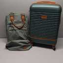 Coolife Suitcase Set 3 Piece Luggage Set Carry On Travel Luggage TSA Lock Spinner Wheels Hardshell Lightweight Luggage Set(Dark Green, 3 piece set (BP/TB/20))