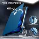 JETech Rotating Case ONLY for iPad Air 11-Inch M4/M3/M2 (2026/2025/2024), iPad Air 5/4 (2022/2020 5th/4th Generation 10.9-Inch), 360 Degree Rotation Protective Stand Cover Clear Back (Blue)