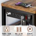 JUSTOGO TV Stand with Mount and Power Outlet, TV Stand with Drawers Storage for Living Room Bedroom, LED Entertainment Center for 45 55 60 65 inch, Height Adjustable Media Console, Rustic Brown