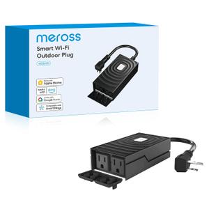 meross Outdoor Smart Plug, Waterproof WiFi Outdoor Outlet Work with Apple HomeKit, Amazon Alexa, SmartThings,2.4Ghz Outdoor Plug with Voice & Remote Control, Schedule Timer