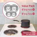 W10196405 W10196406 Stove Burner Drip Pans for Electric Stove Top-Compatible with Whirlpool Electric Range-Thickening to Prevent Bent-Set of 4 Chrome Drip Pans, Silver