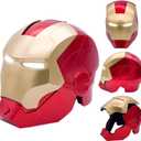 Open/Close Wearable Helmet with Eyes Glowing for Kids and Teens Mask Costume and Role-Play Dress Up, Ideal for Birthdays, Christmas, Halloween(Child Size)