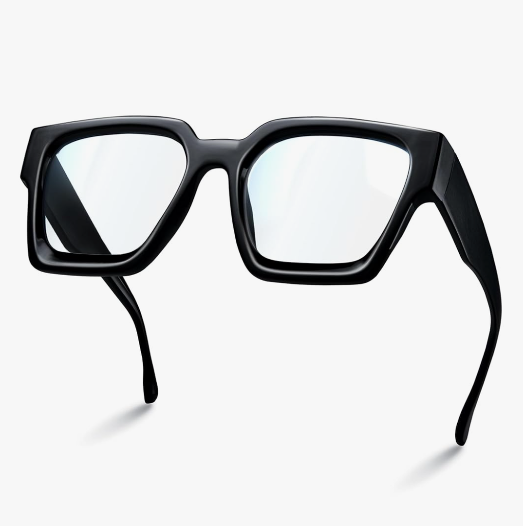 livho Oversized up to 99% Blue Light Blocking Glasses for Woman - Rectangle Fashion Glasses for Computer, Chic Preppy Frame