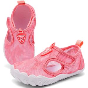 Racqua Girls Water Beach Pool Baby Shoes Boys Swimming Toddler Slip-On Quick Dry Wet Breathable Indoor Lightweight Aqua Outdoor Sea Shoes Pink, 8