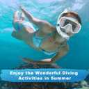 Snorkeling Gear for Adults, Dry Top Snorkel Set with Panoramic Anti-Leak and Anti-Fog Tempered Glass Lens, Adjustable Snorkeling Set for Scuba Diving Swimming Training Snorkel Kit