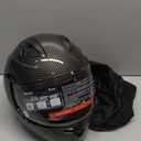 SPARK DOT Approved Modular Flip-Up Dual Visor Motorcycle Full Face Helmet for Adults Men & Women (Carbon Fiber, Medium)