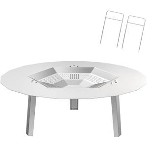 One-Piece 19.5" Heat Deflector Replacement for Solo Bonfire 19.5" Stove Fire Pit,Stainless Steel Heat Diffuser Accessories with 3 Support Leg for Most 19.5inches Outdoor Indoor Backyard Fire Pit
