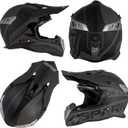 SPARK ATV & Dirt Bike Helmet for Adults - DOT Certified Motocross Helmet withQuick Release, Lightweight Off-Road Design for Motocross & Trail Riding (Matte Grey Voyager, Medium)