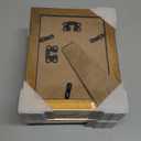 MEBRUDY 4x6 Picture Frames (Gold, 6 Pack), Display Pictures 4x6 with Mat or 5x7 Without Mat, Photo Frames for Wall Mount or Table Top