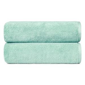 Amazon Basics 2-Pack Quick-Dry Lightweight Moisture Absorbing Bath Towel, 100% Cotton, 54" x 30", Seafoam Green