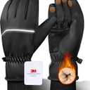 GXCROR Waterproof Winter Gloves for Men & Women, Touchscreen 3M Thinsulate Thermal Gloves for Skiing, Cycling, Snow Shoveling & Outdoor Work, Locked-in -20 Warmth (Large)