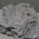 Bean Bag Chair for Adults 3FT, Soft Bean Bag Chairs for Teens & Girls' Bedroom, Removable Kids Comfy Fluffy Giant Round Beanbag Sofa Cover for Reading Chair Floor Chairs(No Filler Included) Light Gray