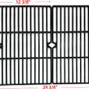 Parts DC107 19 1/4 Inch Set of 2 Porcelain Coated Cast Iron Cooking Grid (12 3/8" x 19 1/4" for Each) Replacement for Charmglow BBQ Grillware Nexgrill Weber Jenn-Air Others