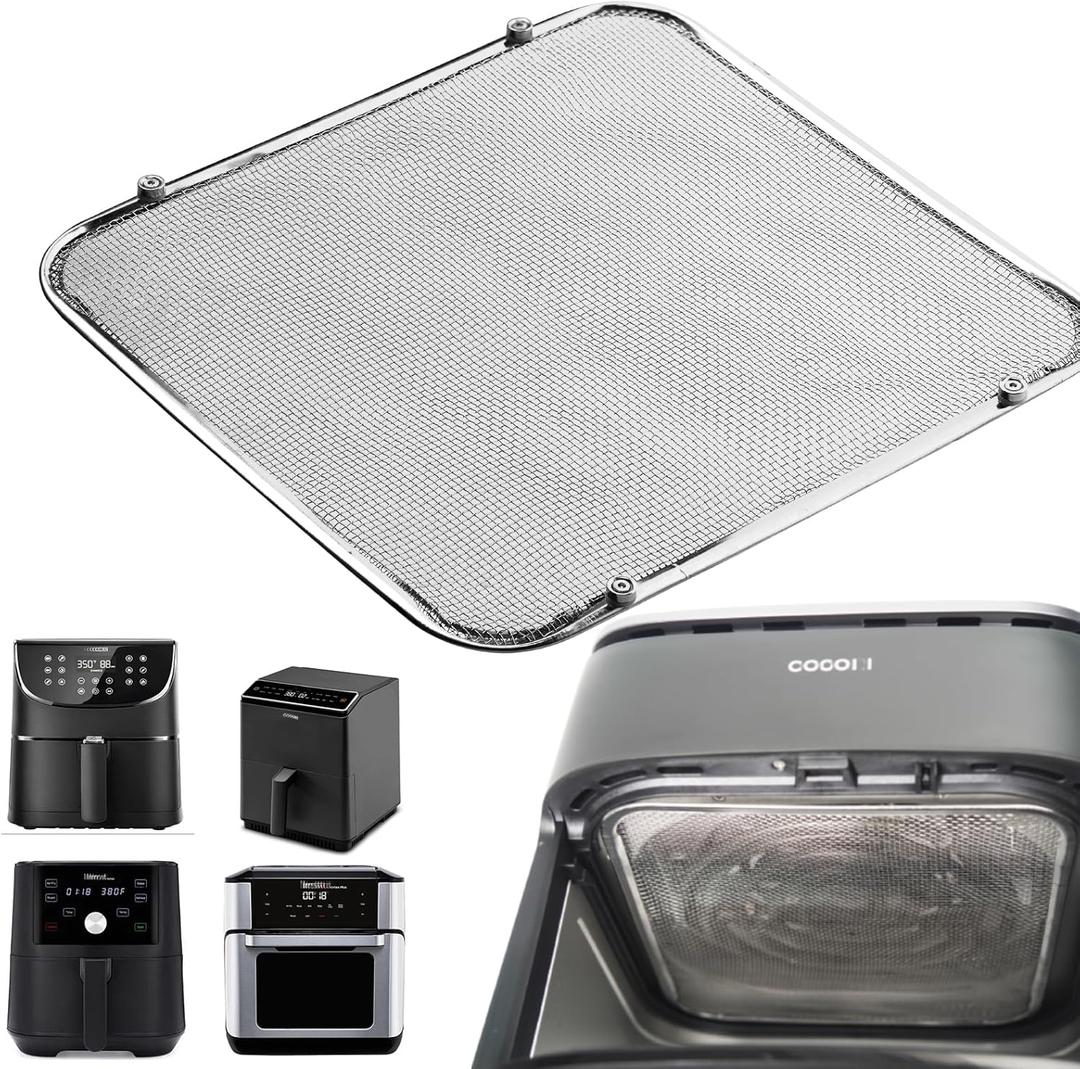 Magnetic Splatter Screen Compatible with Cosori TurboBlaze 6-6.8QT, Instant Vortex 6/10QT - Air Fryer Accessories for Heating Element Protection; Stainless Steel Guard Blocks 95% Grease & Smoke