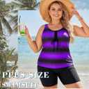 LALAGEN Womens 2026 Plus Size Tankini Swimsuits Rash Guard Capris Athletic Two Piece Swimwear Bathing Suits for Women S-5X (Black)