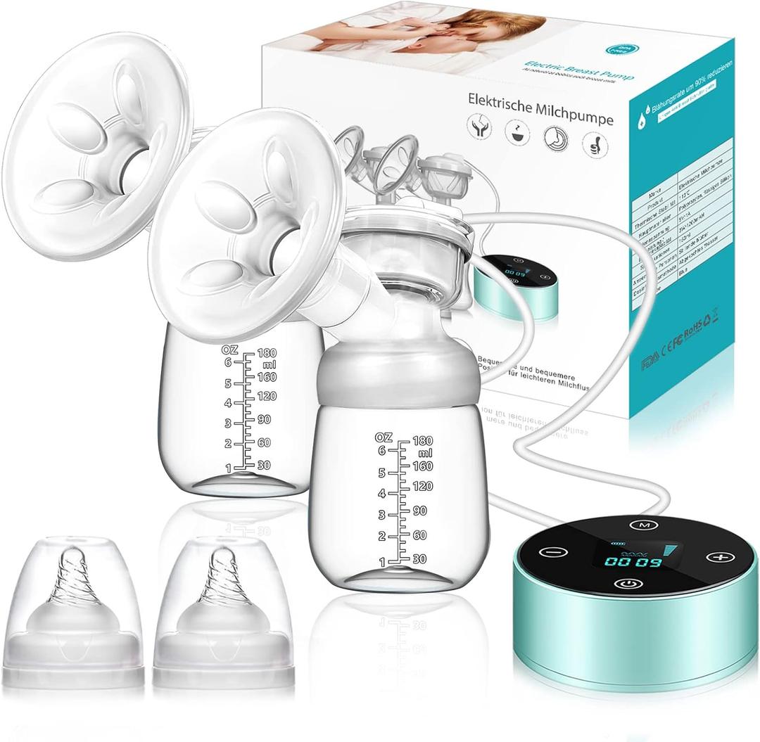 Electric Breast Pump, Breast Pump Electric Breastfeeding Pump 3 Modes 10 Levels Dual Rechargeable Nursing Double Breast Milk Pump Massage with Touchscreen LED Electric Breast Pump, Breast Pump Electric Breastfeeding Pump 3 Modes 10 Levels Dual Rechargeable Nursing Double Breast Milk Pump Massage with Touchscreen LED
