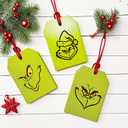 6Pack 80 Pcs Christmas Face Decals Stickers for Crafts Ornaments Small 3 Inch 10 Designs Vinyl Faces Eyes Transparent Decal for Ornaments Glass Drinking Cups Wood Decorations Balls Party Supplies (face80)