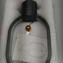 Small Table Lamp - Mini Balance Bedside Nightstand Plug in Night Light for Home, Office, College Dorm (Black)