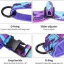 Annchwool No Pull Dog Harness with Padded Handle+5 Ft Leash,Escape Proof and Quick Fit to Adjust Dog Harness,Easy for Training Walking for Small & Medium and Large Dogs(Camo Purple Set,L)