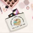 jeilink Cute Funny Crochet Makeup Bag Knitting Cosmetic Bag Travel Toiletry Bag for Christmas Birthday Crochet Gifts for Crocheters Stuff Knitting Gifts for Women Crafters Knitters Female Friends