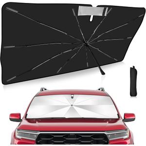 2025 Upgrade Windshield Sun Shade Umbrella Custom Fit for Honda Pilot 2023 2024 2025 Foldable UV Protection Car Cover, Emergency Rain Shield & Dashboard Protector - Durable Auto Accessory