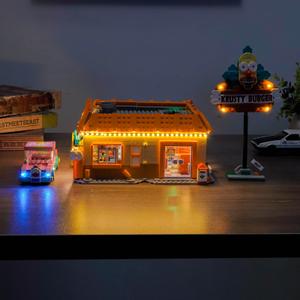 LocoLee Light kit Compatible with Lego 10352 The Simpsons: Krusty Burger - No Model Only Light, LED Lighting Accessories Compatible with Lego 10352 Krusty's Burger Joint (RC Version)