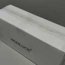 14.2in Alabaster Wall Sconce, Large Natural Marble Wall Light Decor, LED Modern Wall Lamp for Bedroom, Stairs, Living Room, Vanity, Bedside, Hallway (Brushed Bronze 12W)