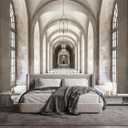 Retro Church Geometric Corridor Wallpaper Mural (Not Peel and Stick) (100" x 73", M54)