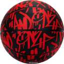 AND1 Street Ink Rubber Basketball: Official Regulation Size 7 (29.5 inches) Rubber Basketball - Deep Channel Construction Streetball, Made for Indoor Outdoor (Red)