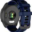 ISABAKE Watch Band for Garmin Vivoactive 4 / Venu 2, 22mm Quick Release Silicone Replacement Band Compatible with Garmin Forerunner 570 47MM/ Forerunner 265/ Forerunner 255/ Venu 3