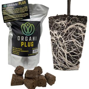 VPS OrganiPlug Hydroponic Seed Starter Plugs, 50 Pack, Rapid Root Planting Pods for Seedling, Clone, Cutting, Promotes Plant, Flower, Vegetable Growth w/Organic Soil Ingredients, Fits Standard Tray