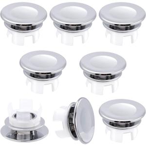 8Pack Overflow Drain Cover, Bathroom Sink Cover, Sink Overflow Ring for Bathroom, Sink Overflow Cover for Kitchen, Sink Topper Bathroom Sink Cover