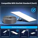 LUCMO 100FT/ 30M Cable for Starlink, Compatible with Starlink Standard Gen 3/ Standard 4/ 4X/ V4, Replacement Extension Cable Waterproof Satellite (100FT), Grey