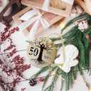 50th Anniversary Wedding Ornament 2025 Christmas Hanging for Couple,50 Years as Mr and Mrs Presents,Xmas Wedding Gift for Parents,Ceramic Ornament for 50th Husband&Wife Married (2.9")