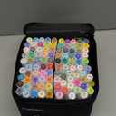 Caliart Markers, 100 Colors Dual Tip Art Markers Sketch Pens Permanent Alcohol Based, with Case for Adults Artists Drawing Illustration Sketching Coloring (White Barrel)