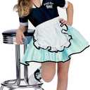 50s Favorite Girls Car Hop Costume (Large, As Shown)