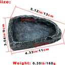 2 Pack Reptile Feeding Dish Corner Bowl, Reptile Water Dish Food Bowl Feeding Terrarium Bowls for Bearded Dragon Lizard Frog Gecko Tortoise Hermit Crab